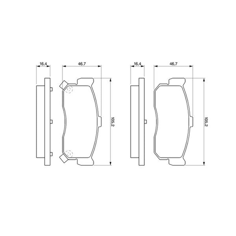 Bosch Front & Rear Pads fits Nissan Maxima / Maxima Qx V 2000-2003 2.0 3.0