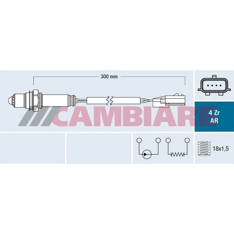 Cambiare O2 Lambda Oxygen Sensor before catalyti fits Nissan Navara NP300 Pickup