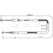 Apec Handbrake Cable Front fits Citroën Relay III 2006-2020 2.0 2.2 3.0