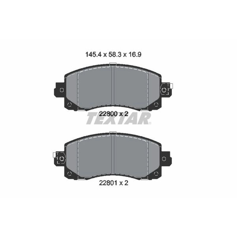 Textar Front Brake Pad Set 2280001