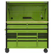 Superline PRO Black Edition Mobile Trolley with Wooden Worktop Hutch Superline Pro - Dynamic Drive