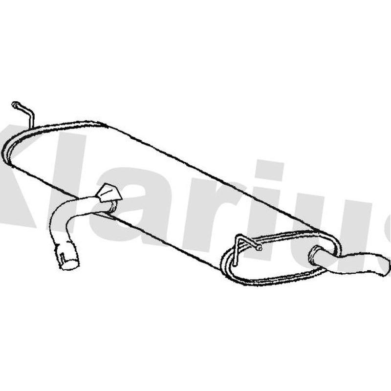 Klarius Box With Tail Pipe Rear fits Seat Altea 2010-2015 1.2