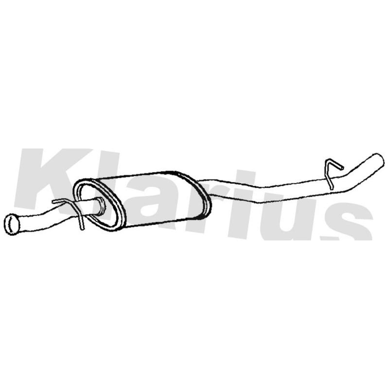 Klarius Box With Centre Pipe Centre fits Renault Kangoo 2001 on 1.5