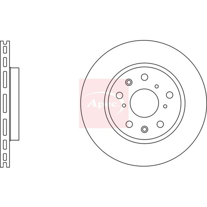 Apec Front Brake Vented Discs & Pads fits Suzuki Swift III 2005-2015 1.3 1.6