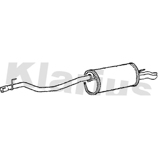 Klarius Box With Tail Pipe Rear fits VW Transporter Platform 1995-2003 2.5