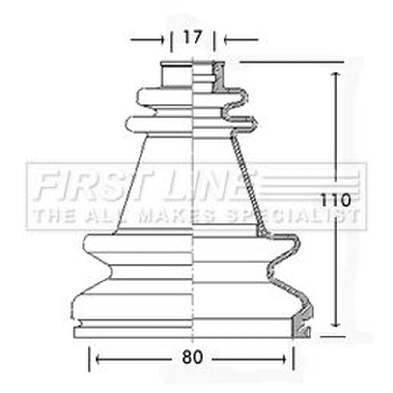 First Line Drive Shaft Bellow Kit Front Left fits Renault 18 1978-1986 1.4