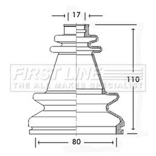First Line Drive Shaft Bellow Kit Front Left fits Renault 18 1978-1986 1.4