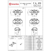Brembo 2 x Brake Caliper Assembly Front fits Tesla Model 3 2018-2019