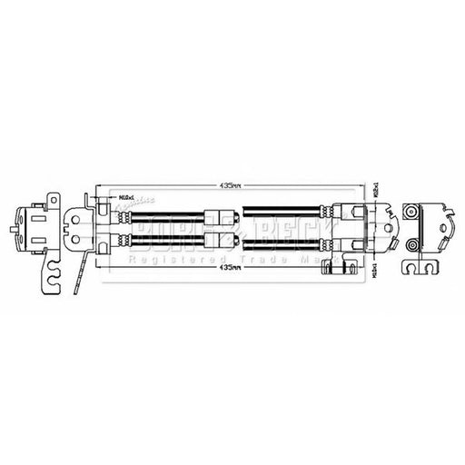 Borg & Beck Brake Hydraulic Hose Line inner BBH8773
