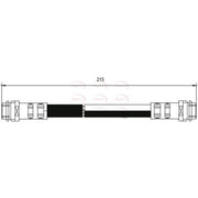 Apec Brake Hydraulic Hose Line Rear fits Audi A2 2000-2005 1.2 1.4 1.6