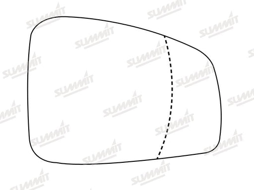 Summit Stick-On Aspheric Mirror Glass fits Renault Laguna 08 on RHS Summit - Bars 4 Cars
