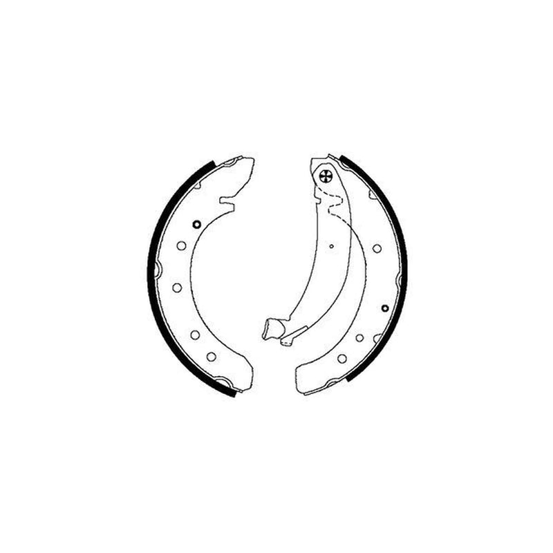 Mintex Brake Shoe Set Axle Kit fits Citroën Dispatch II 2007-2016 1.6