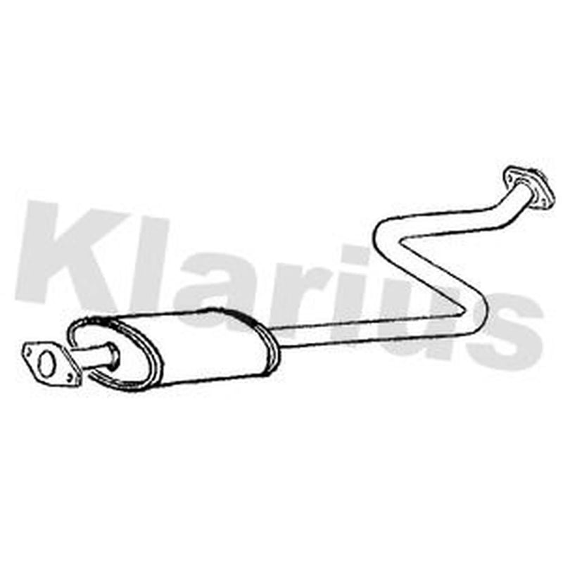 Klarius Box With Centre Pipe Centre fits Nissan Micra II 2000-2003 1.0 1.4