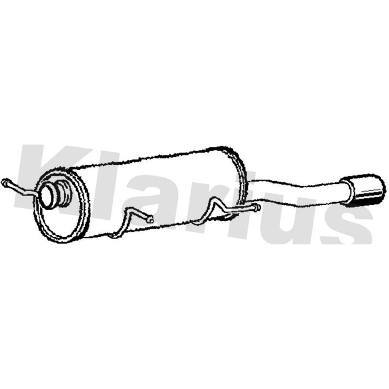 Klarius Box With Tail Pipe Rear fits Peugeot 307 Cc 2003-2009 1.6