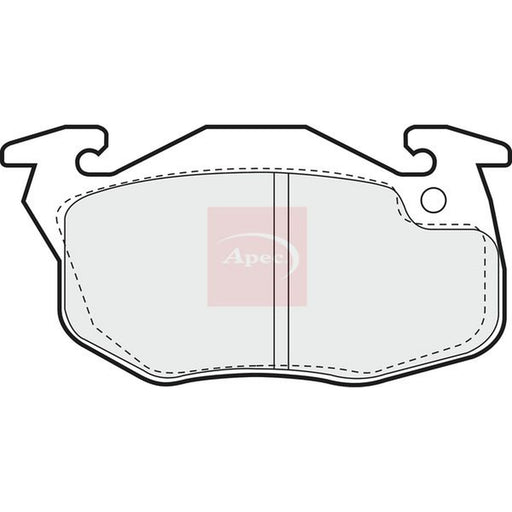 Apec Front Brake Pad Set fits Citroën C15 Box Body/Mpv 1986-2005 1.8 1.9