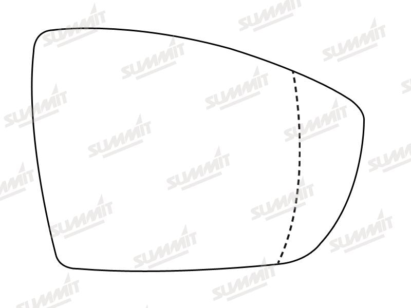 Summit Stick-On Standard Mirror Glass fits Ford Galaxy, S Max 06 on Kuga 08 on RHS Summit - Bars 4 Cars
