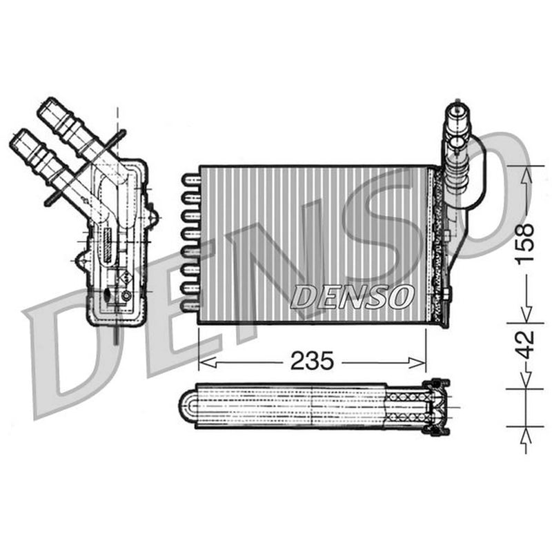 Denso Heater Matrix Core Heat Exchanger fits Renault Clio 1998-2016