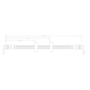 Juratek Brake Hydraulic Hose Line Rear fits Citroën Nemo 2009-2010 1.3 1.4