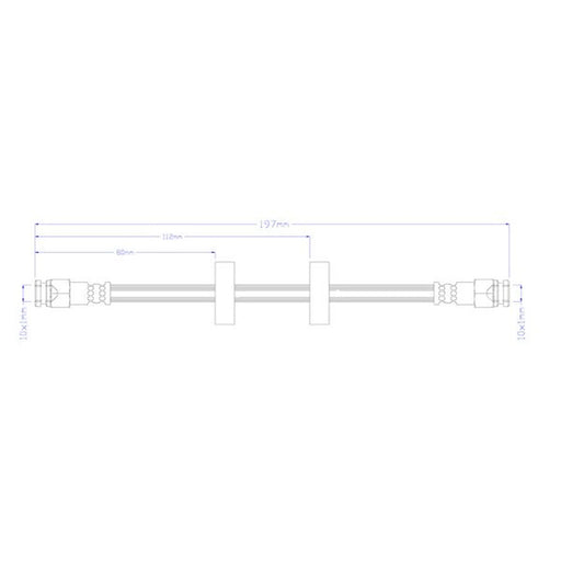 Juratek Brake Hydraulic Hose Line Rear fits Citroën Nemo 2009-2010 1.3 1.4