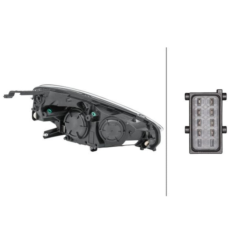 Hella Headlight Headlamp H7/H1 Left 1LH 354 811-071