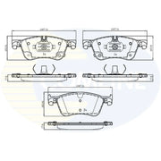 Comline Front & Rear Pads fits Nissan Qashqai III 2021 on 1.3