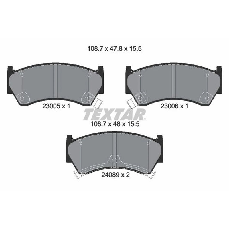 Textar Front Brake Pad Set 2300501