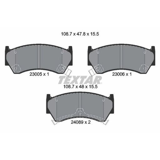 Textar Front Brake Pad Set 2300501