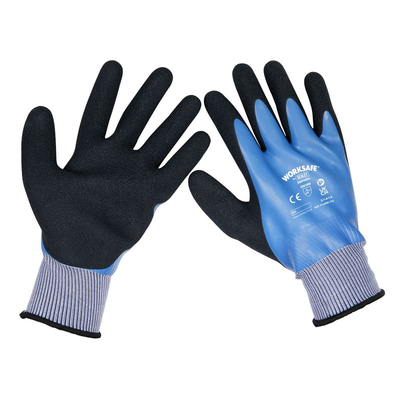 Worksafe Worksafe Waterproof Latex Gloves, X-Large - Pair SSP49XL Worksafe - Dynamic Drive