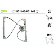 Valeo Electric Window Regulator Lifter Left Front 851448