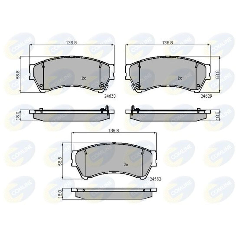 Comline Front & Rear Pads fits Mazda 6 2007-2013 1.8 2.0 2.2 2.5