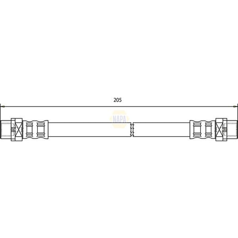 NAPA Brake Hydraulic Hose Line Rear fits BMW 1 2004-2013