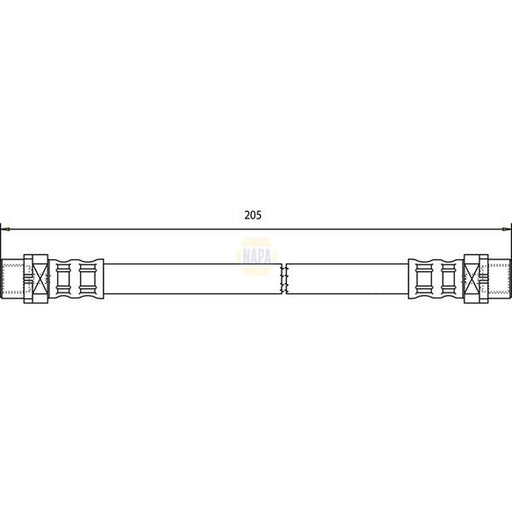 NAPA Brake Hydraulic Hose Line inner NBH1143