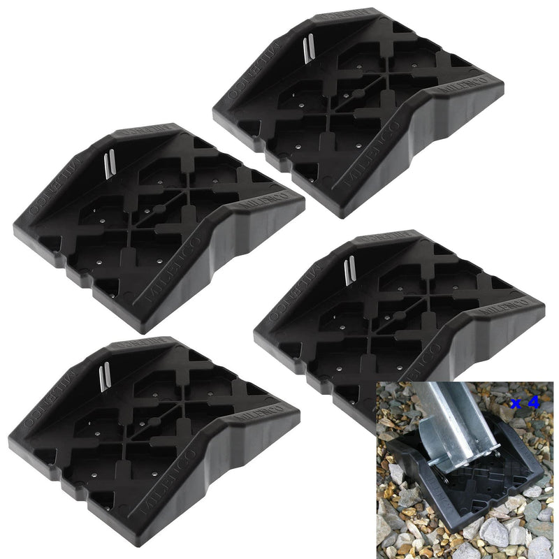4 Pack x Milenco Stacka Corner Feet Caravan Heavy Duty Jack Pads Supports 3728 Milenco  - Dynamic Drive