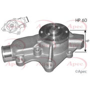 Apec Engine Cooling Water Pump fits Jeep Cherokee 1988-2001 4.0