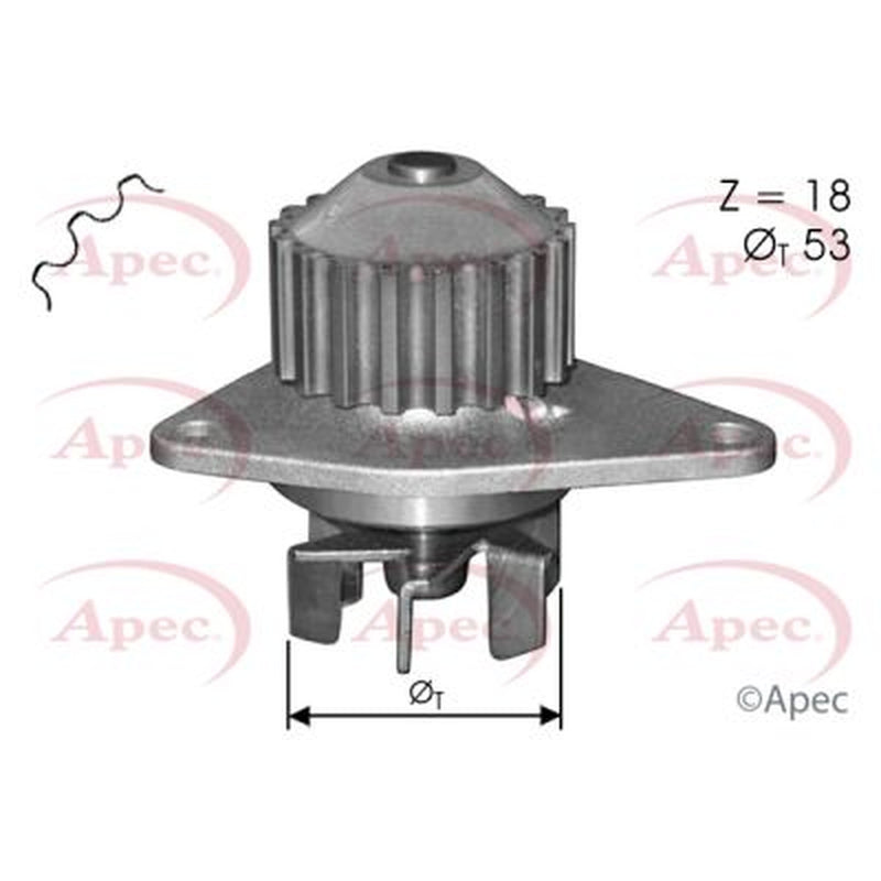 Apec Engine Cooling Water Pump fits Citroën Berlingo First 1996-2011 1.1 1.4