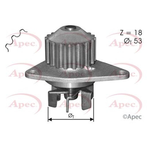 Apec Engine Cooling Water Pump fits Citroën Berlingo First 1996-2011 1.1 1.4