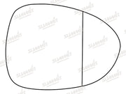 Summit Stick-On Aspheric Mirror Glass fits Mazda MX-5 10 to 16 RHS Summit - Bars 4 Cars