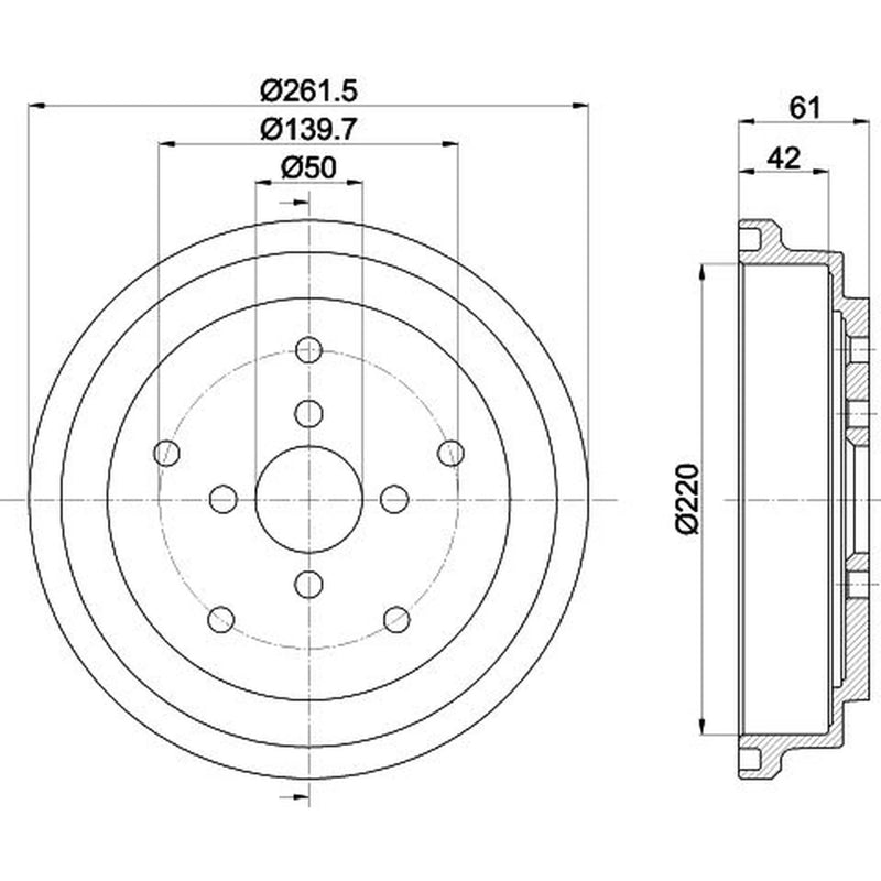 Mintex Brake Drum Assembly Rear fits Suzuki Vitara 1988-1999 1.6