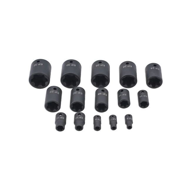 Laser EP Star Impact Socket Set 15pc 8692 Laser - Dynamic Drive