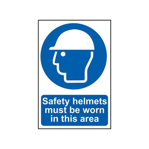 Scan Safety Helmets Must Be Worn In This Area - PVC Sign 400 x 600mm Scan - Dynamic Drive