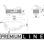 Mahle Automatic Gearbox Oil Cooler fits Audi Q3 2013-2018 1.4 2.0