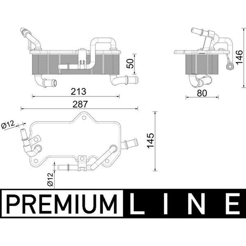 Mahle Automatic Gearbox Oil Cooler fits Audi Q3 2013-2018 1.4 2.0