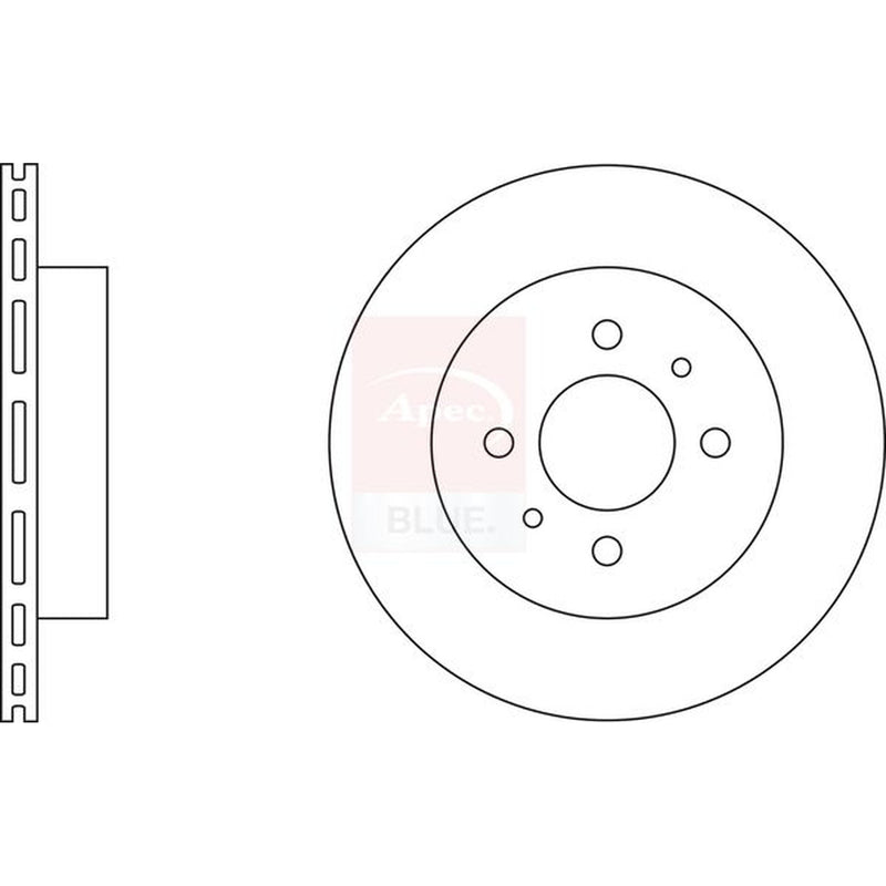 Apec 2 x Vented Brake Discs fits Suzuki Ignis I 2000-2005 1.3 1.5