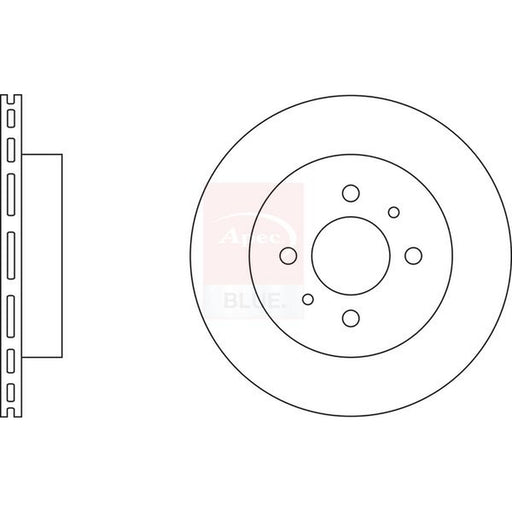 Apec 2 x Vented Brake Discs fits Suzuki Ignis I 2000-2005 1.3 1.5