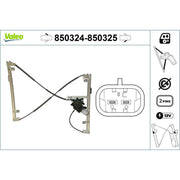 Valeo Electric Window Regulator Lifter Right Front 850325