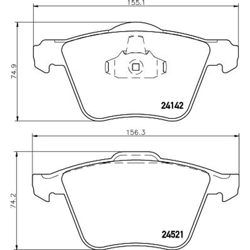 DON Front Brake Pad Set fits Ford Galaxy 2010-2015 2.0