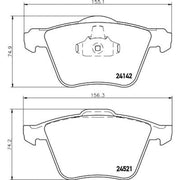 Mintex Front Brake Pad Set fits Ford Galaxy 2010-2015 2.0