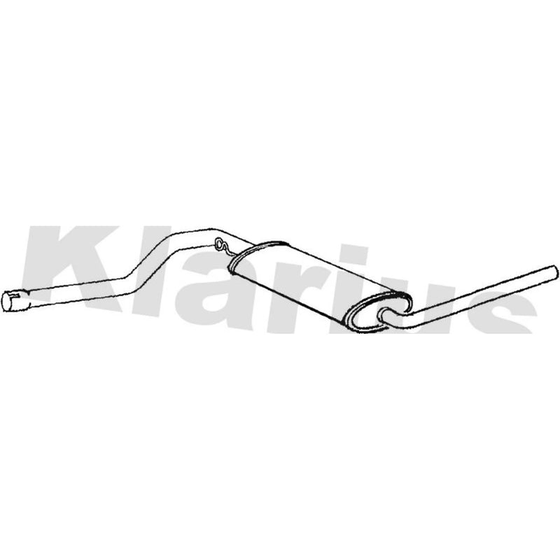 Klarius Box With Centre Pipe Centre fits VW Transporter 1992-2003 1.9