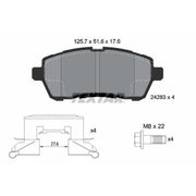 Textar Front Brake Pad Set 2428302