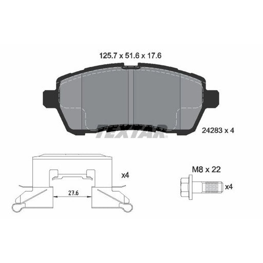 Textar Front Brake Pad Set 2428302